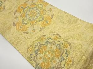 リサイクル　蜀江文に華文模様織出し袋帯